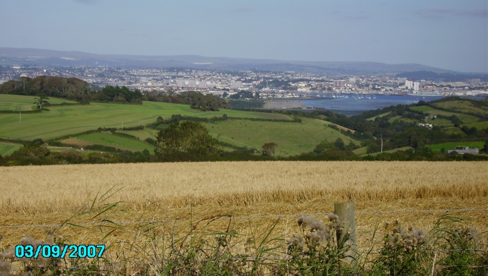 Sea and Fields Overlooking Plymouth, Devon