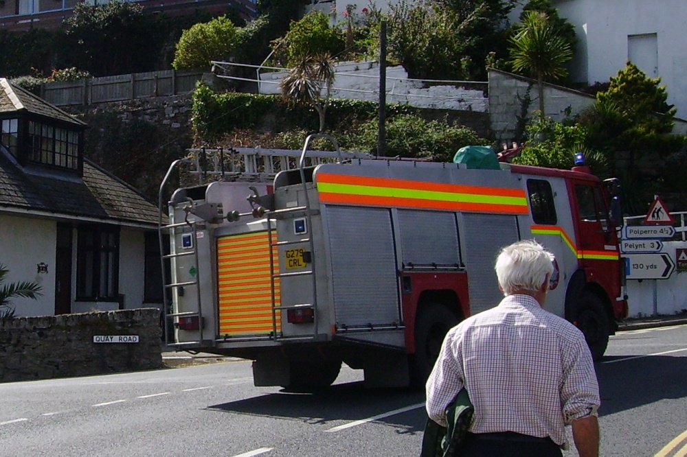Fire Engine at Looe, Cornwall