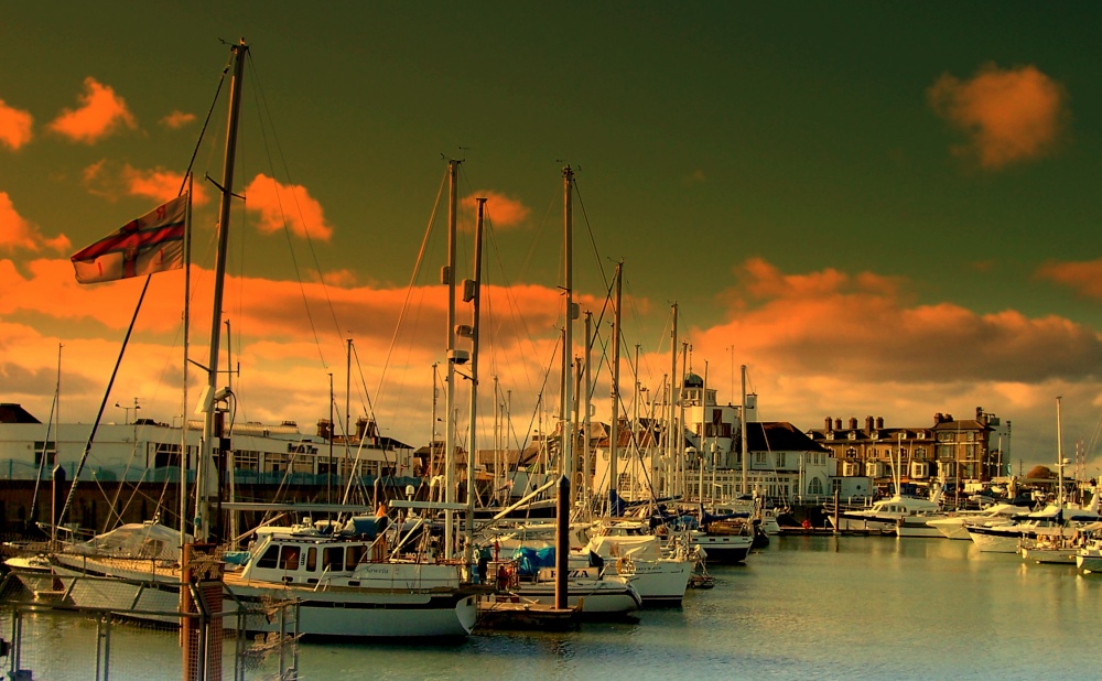 The Marina at Lowestoft Harbour in Suffolk