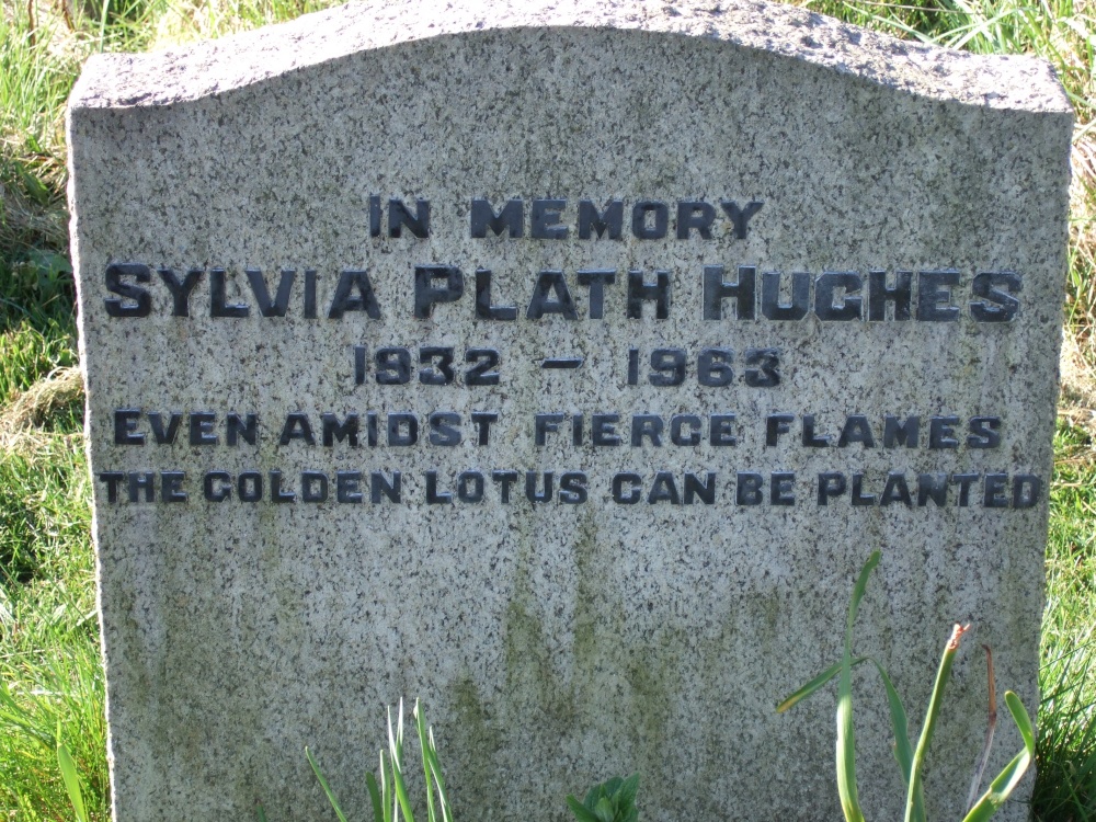 Sylvia Plath's headstone, Heptonstall, West Yorkshire