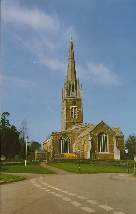 The church in Spring time, King's Sutton, Oxfordshire