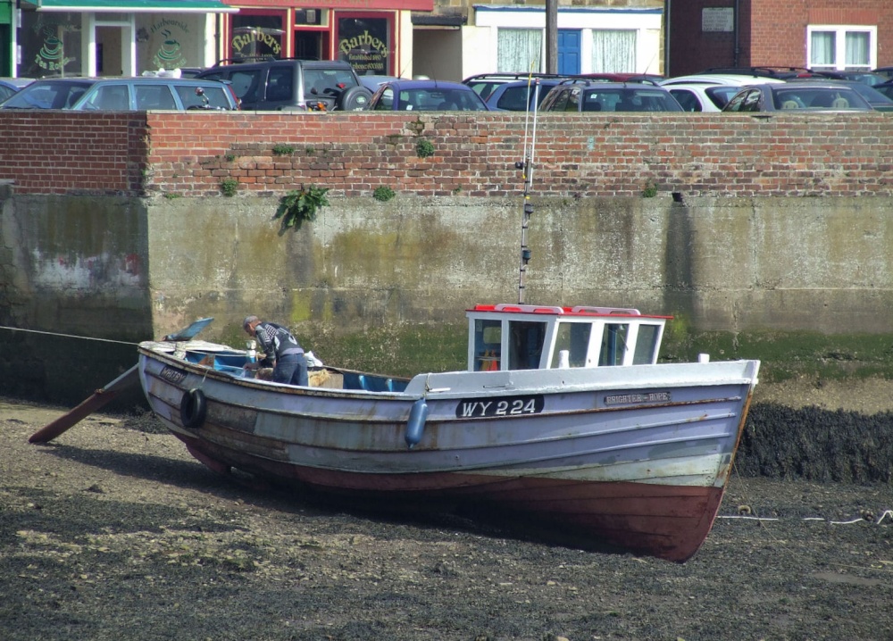 Boat in the harbour, Whitby, North Yorkshire