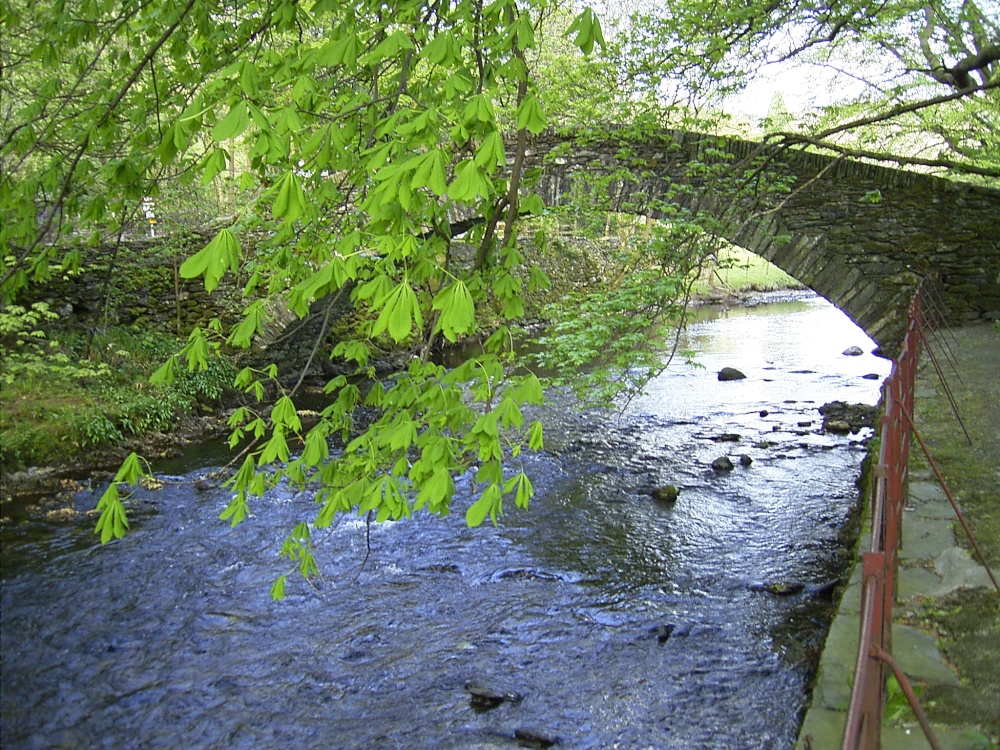 River in the park at Ambleside, Cumbria,