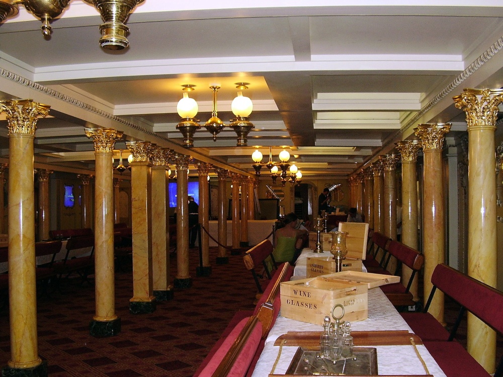 The dining room on S.S. Great Britain