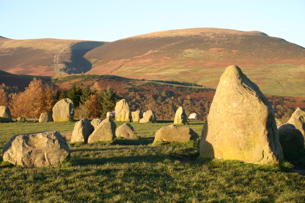 Late afternoon sun at The Castlerigg Stone Circle