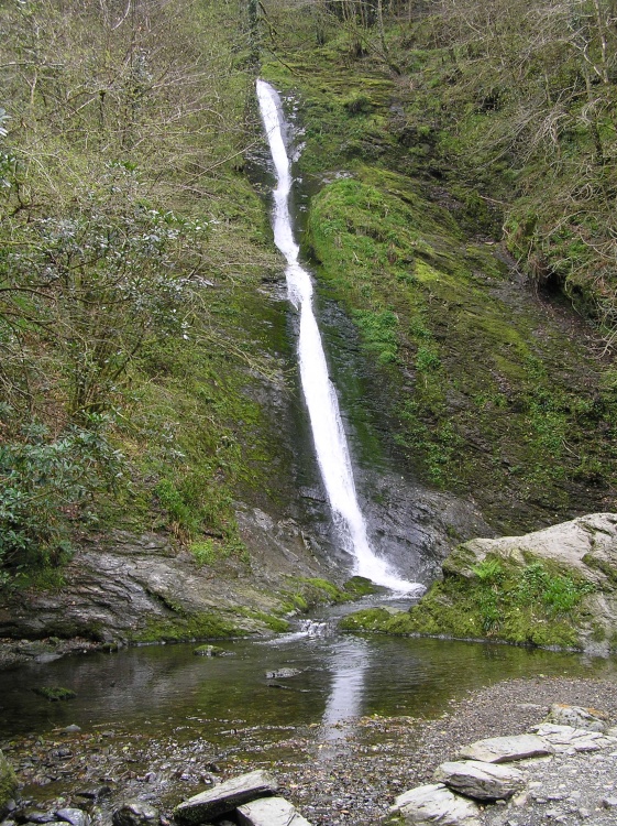 The White Lady waterfall at Lydford Gorge