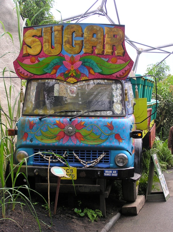 The new sugar lorry in Eden's tropical biome