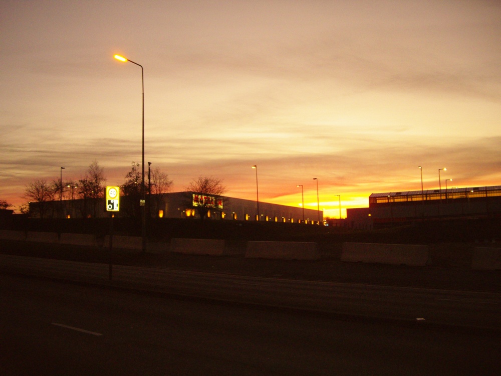 Sunset over the Merry Hill Centre
