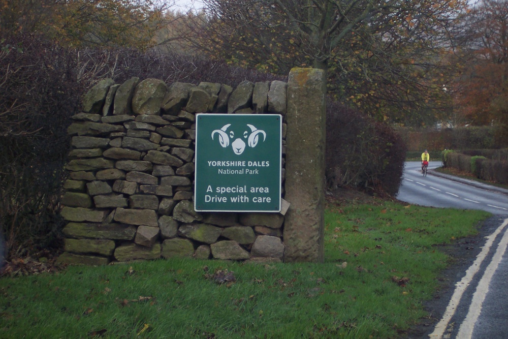 Yorkshire Dales National Park sign
