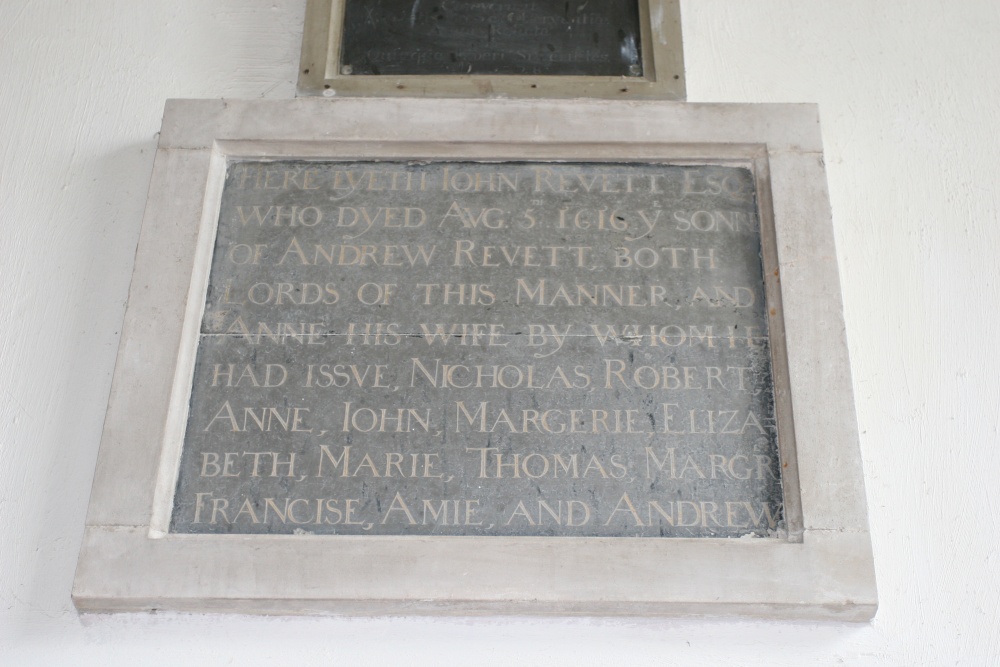 Memorial tablet in St Mary's Church