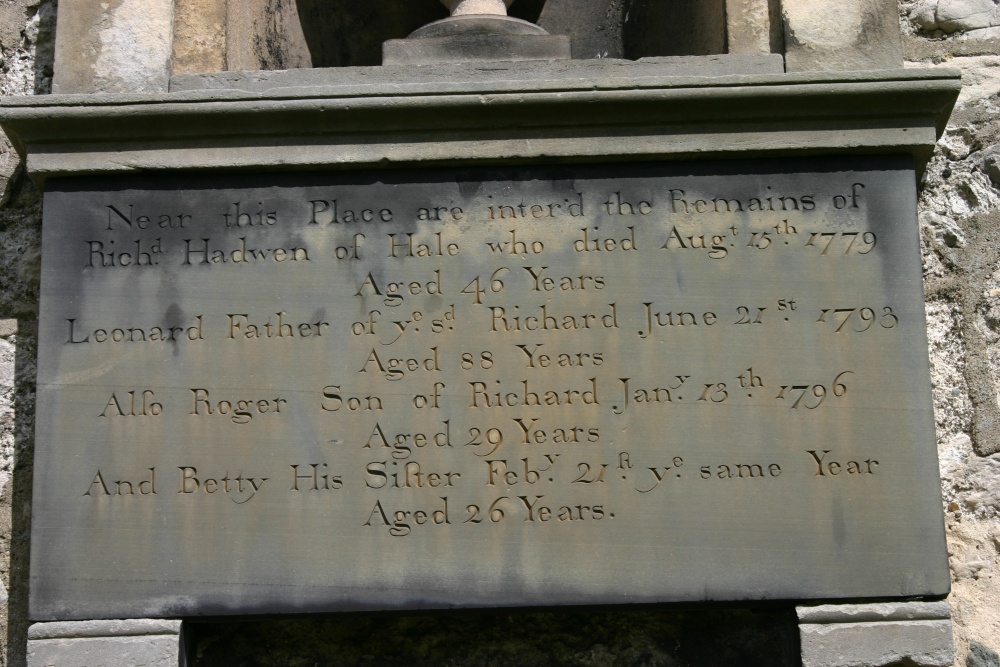 Commemorative stone, St Michael and All Angels