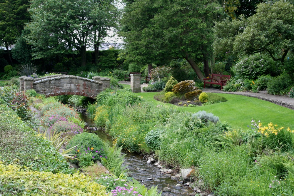 The stream running through the gardens at Waddington