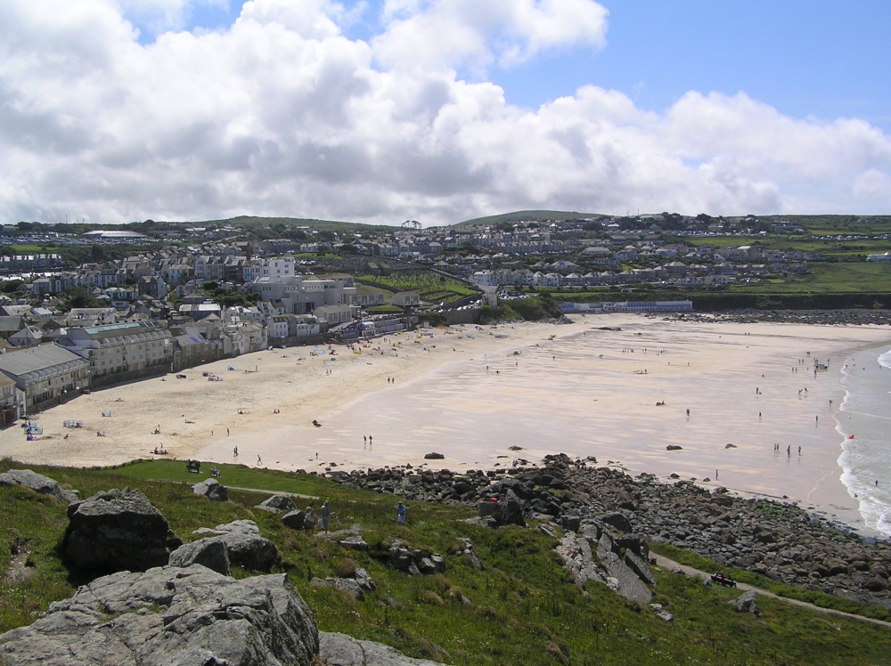 Tate Gallery and surfing beach at St Ives, Cornwall