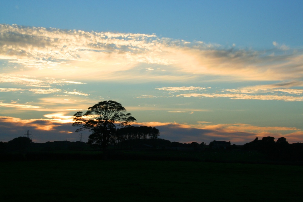 Sunset over Ribchester