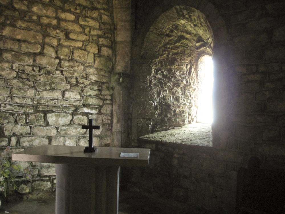 Inside St Aldhelm's Chapel