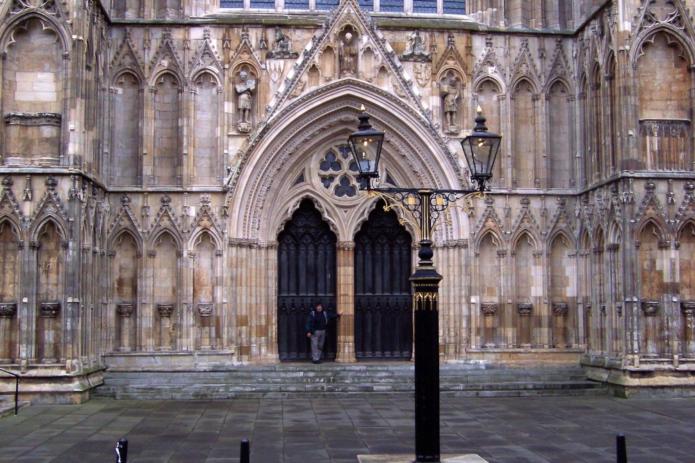 Majestic front entrance of York Minster