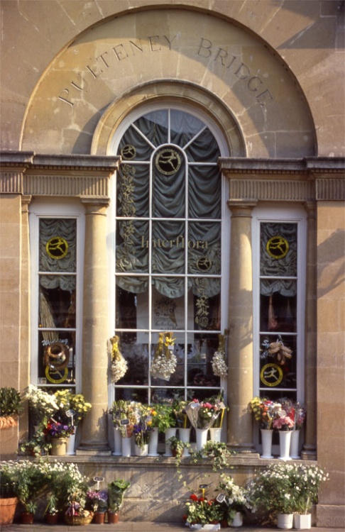 Florist's shop on Pulteney Bridge, Bath