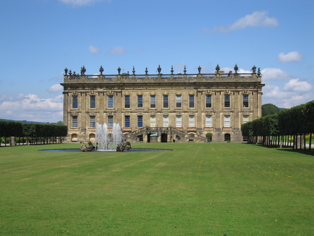 Chatsworth House side view.