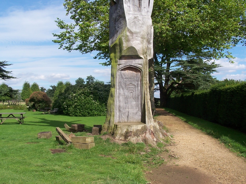 The sculptured tree at Kentwell Hall