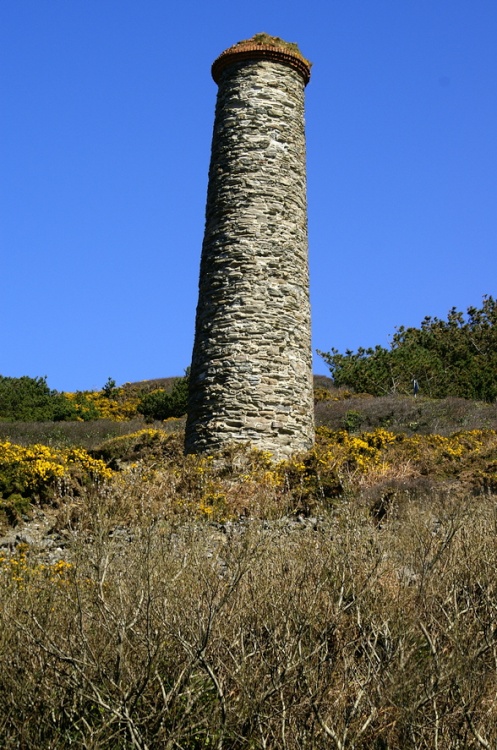 Lone chimney stack.