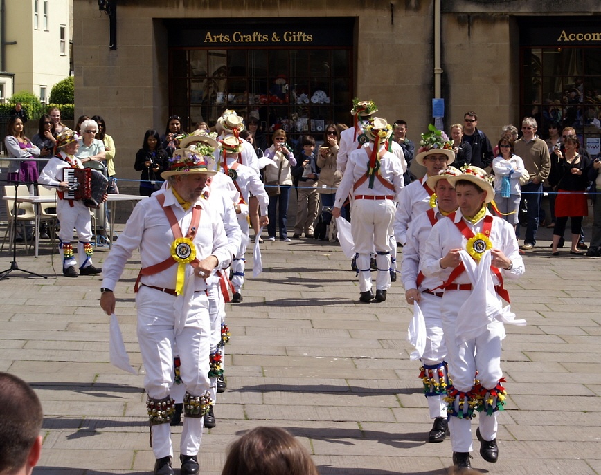 Typical Olde English dancing, the Morris men.