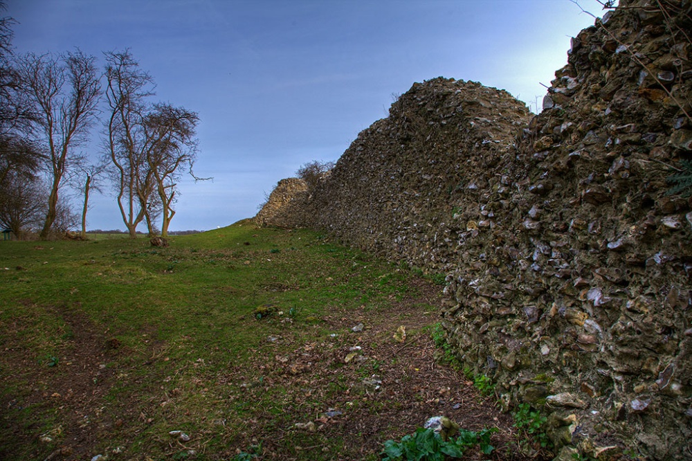 Thurnham Castle walls