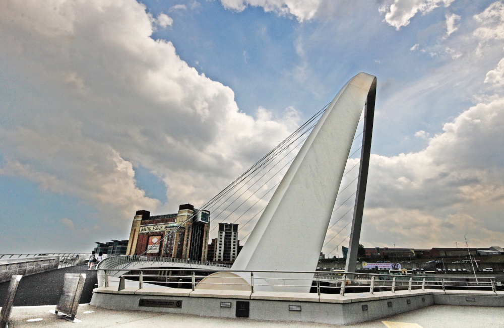 The Millennium Bridge with Baltic Centre in background