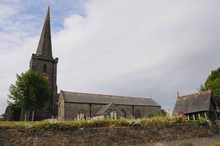 Picture of Church in Cornish village of Menheniot - June 2009