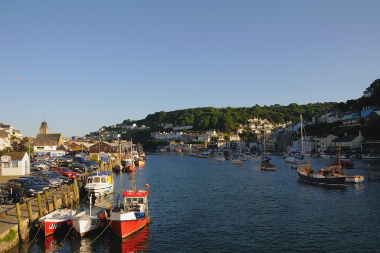 Looe Harbour approaching sunset - June 2009