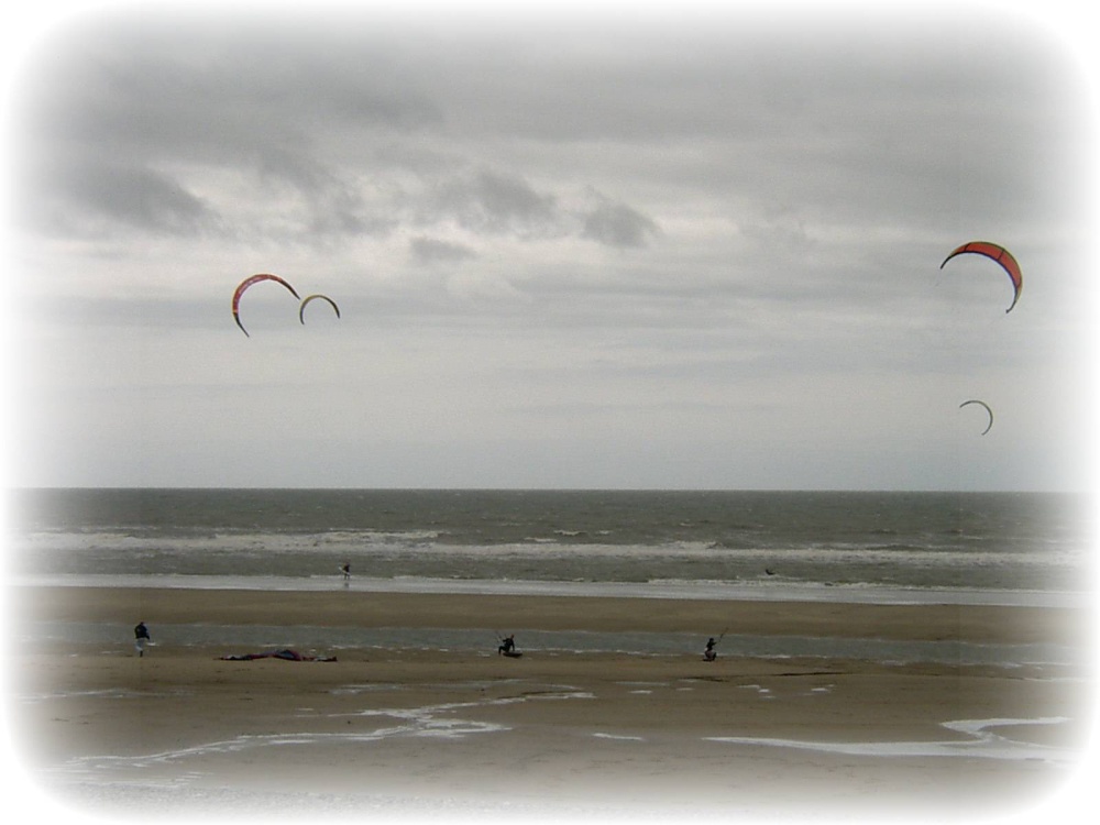 Kite surfing at Cleveleys