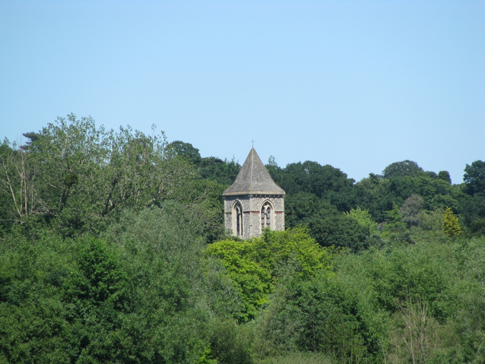 A Tower across Whitlingham lake