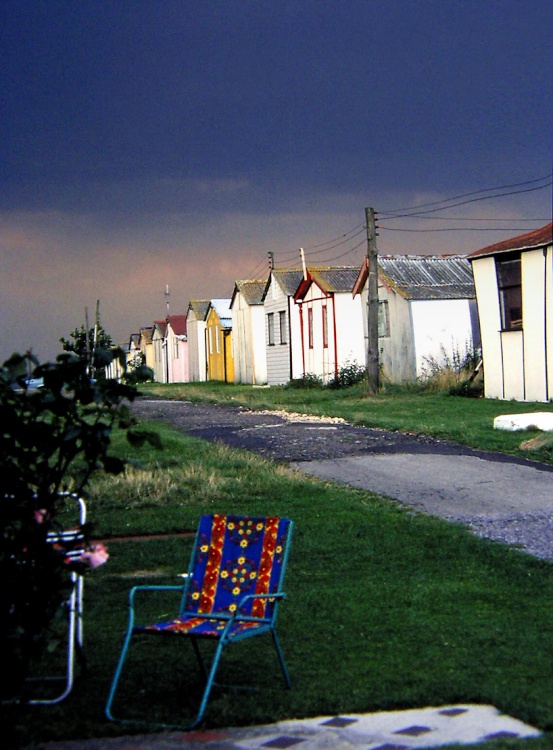 A few old holiday huts.
