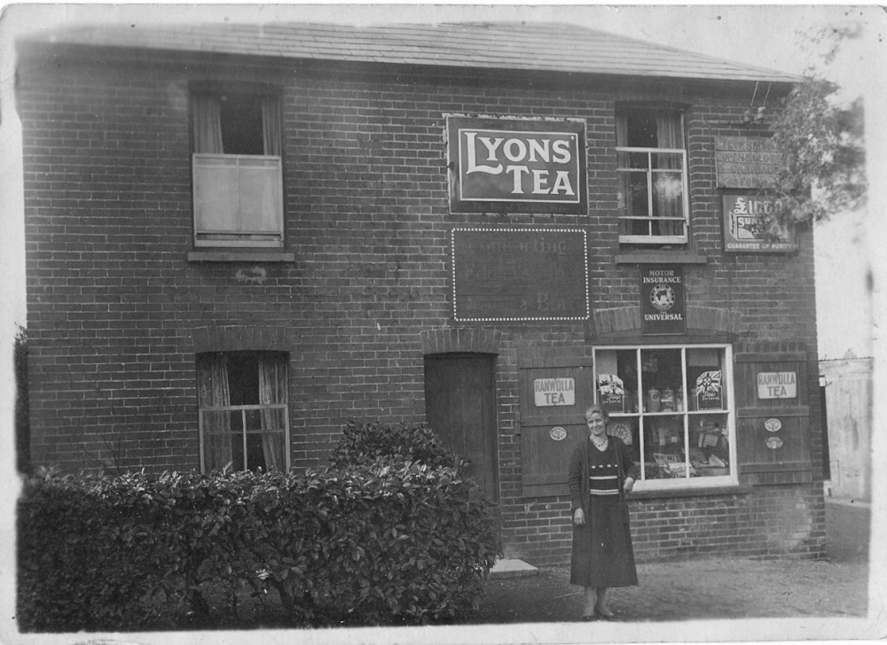 Very old picture of famliy shop In Hedge End, Hampshire