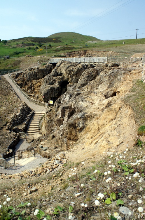 Side view of the mine entrance.