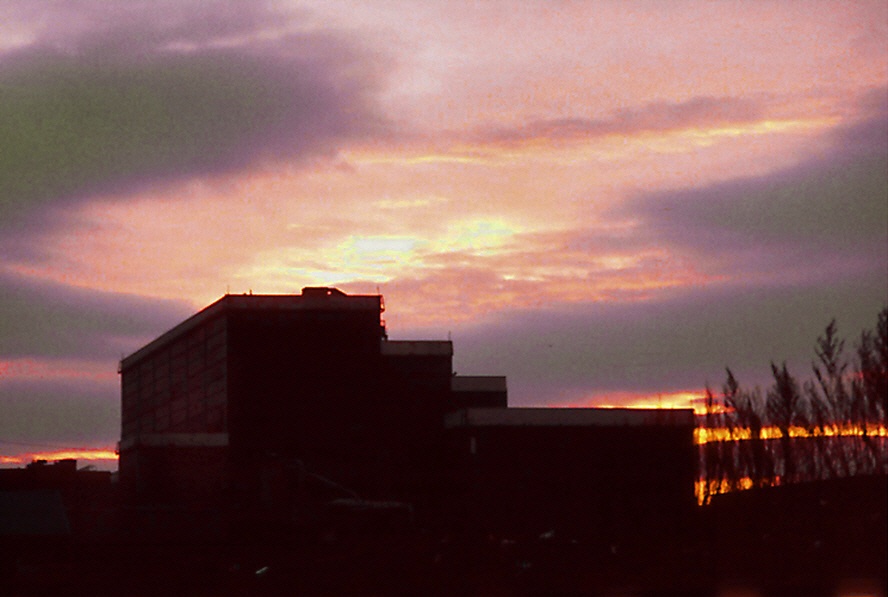Sunset near the old Barking Power Station.