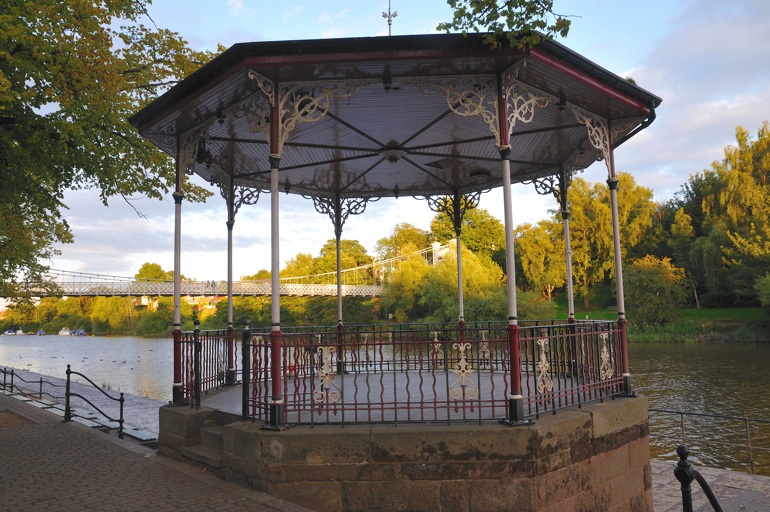 Bandstand on banks of River Dee and on The Groves St - Aug 09