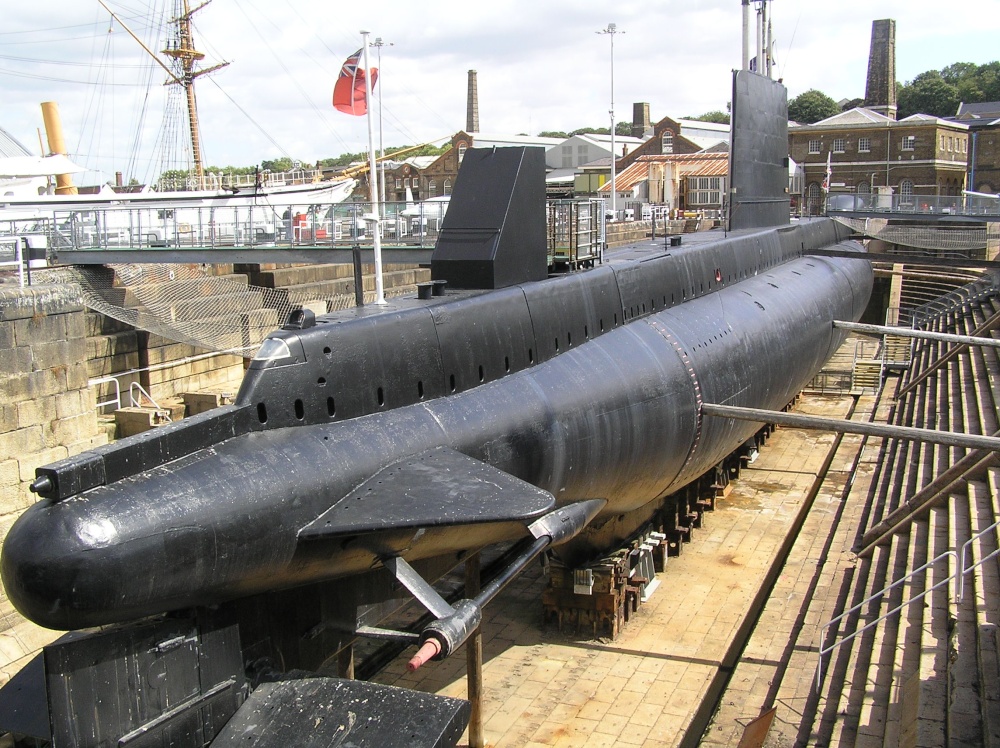HMS Ocelot O class submarine at Chatham Naval Dockyard