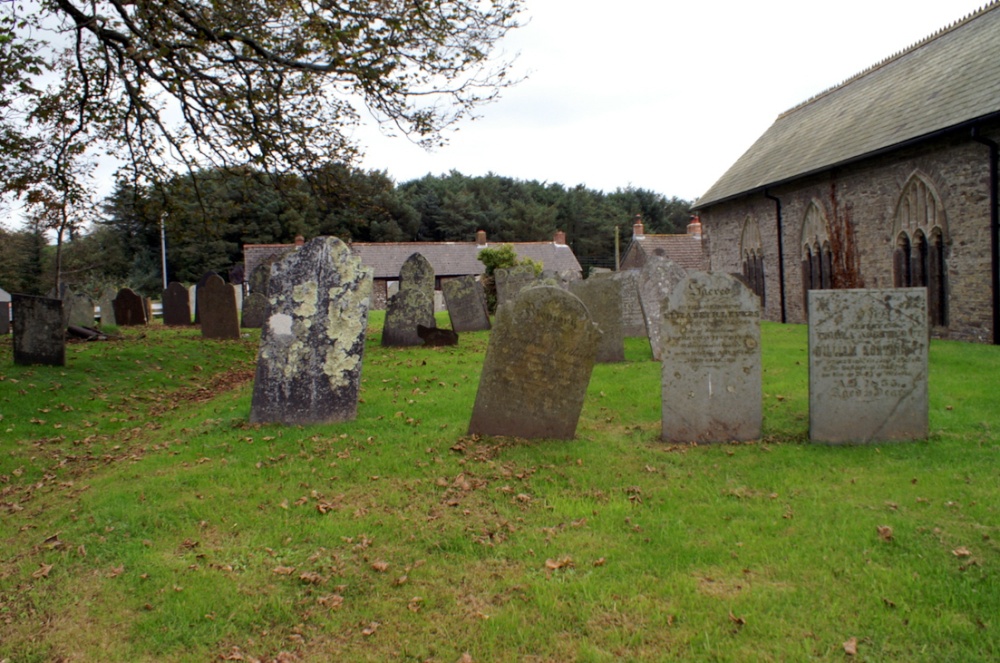 The graveyard on three sides of the Church.