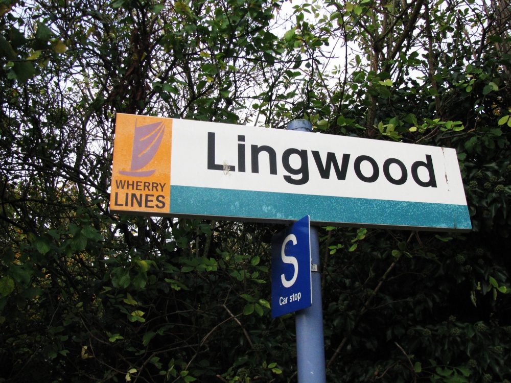 Lingwood Station sign