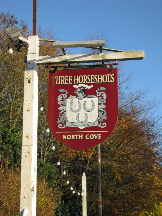 Three Horseshoes Pub Sign
