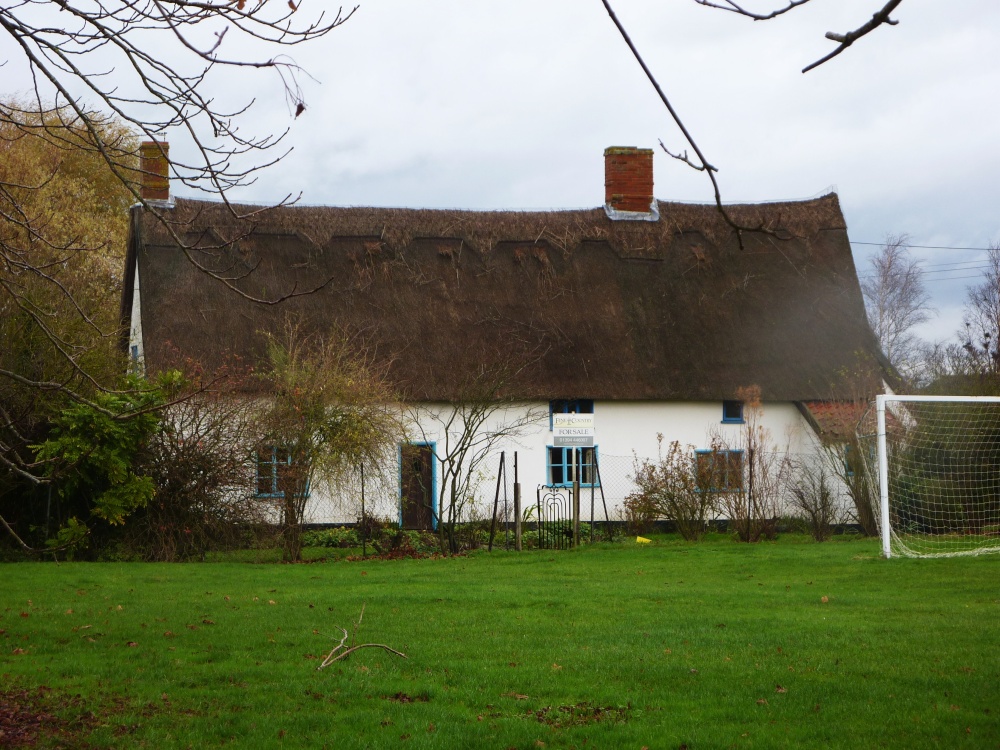 Thatched house by the village green