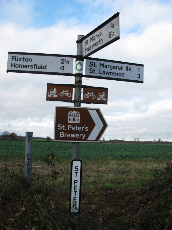 Roadsign at St. Peters South Elmham