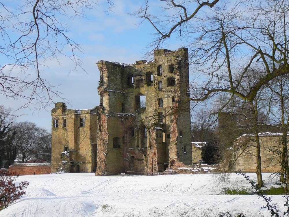 Ashby Castle in the snow