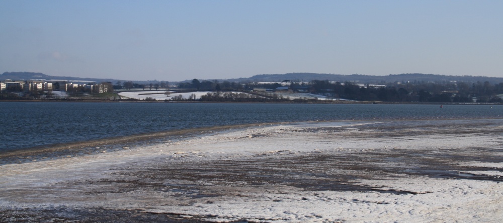 The frozen Exe Estuary
