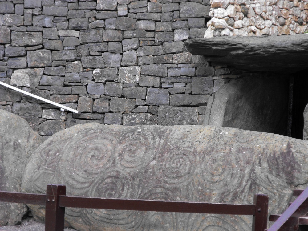 One of the original kerbstones at Newgrange