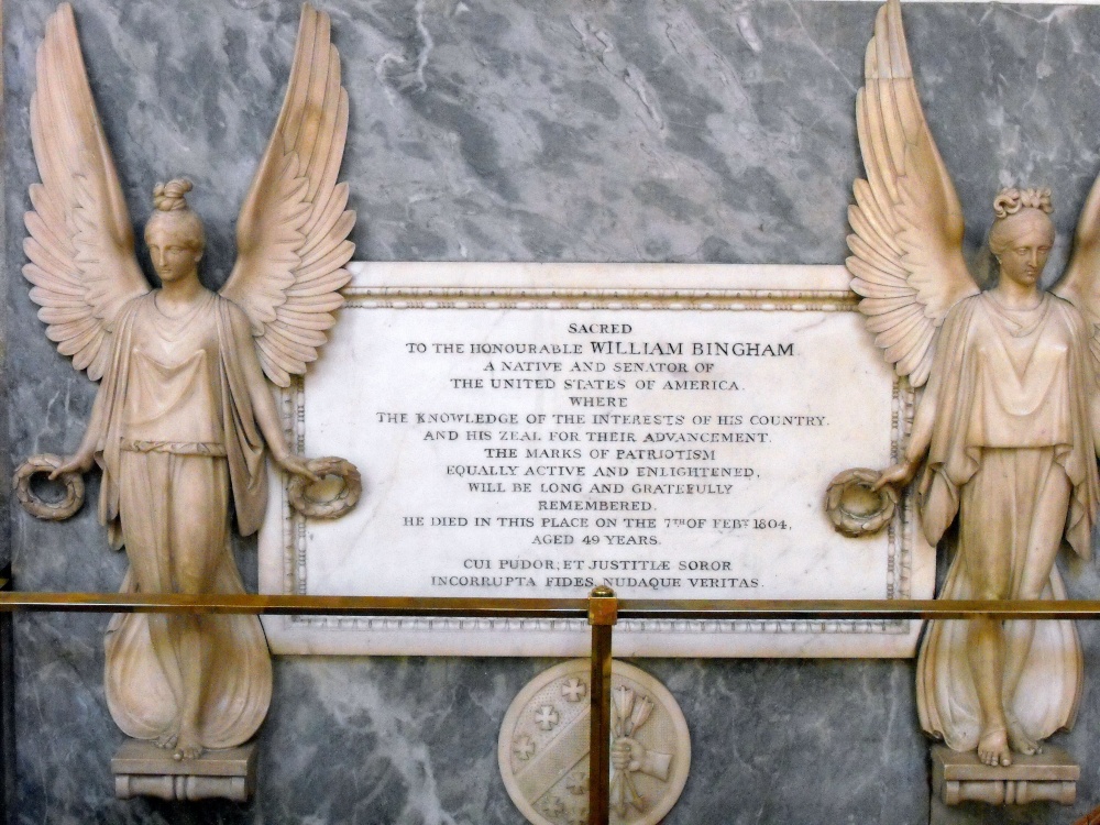 American senator William Bingham's final resting place