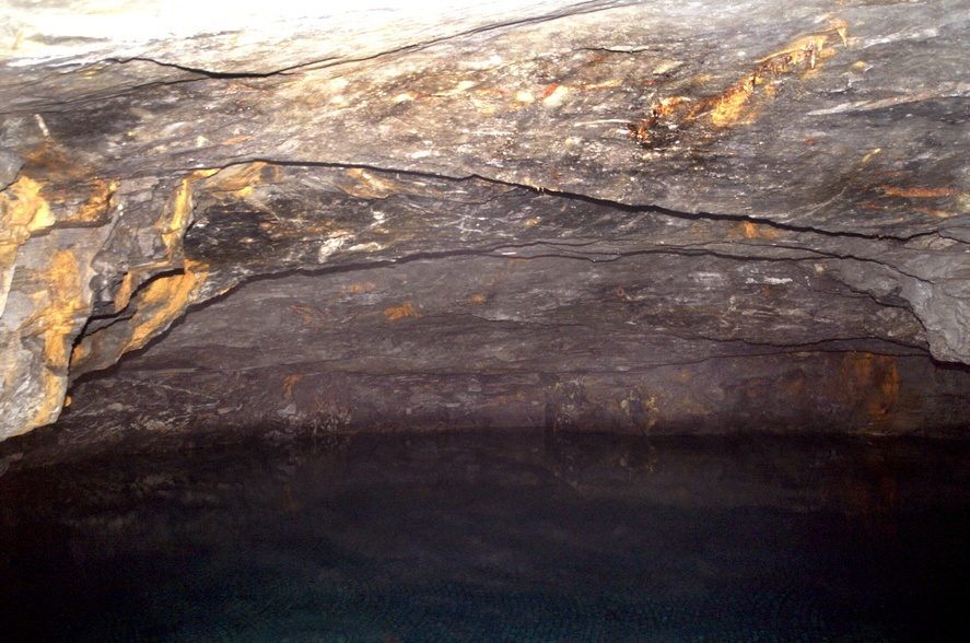 Big lake in the caverns.