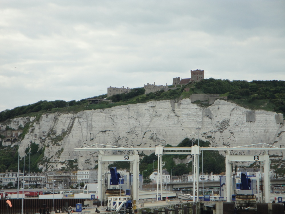 Dover Castle on top of the White Cliffs