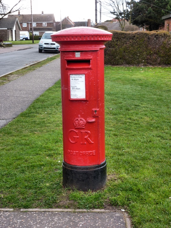G. R. postbox in the village