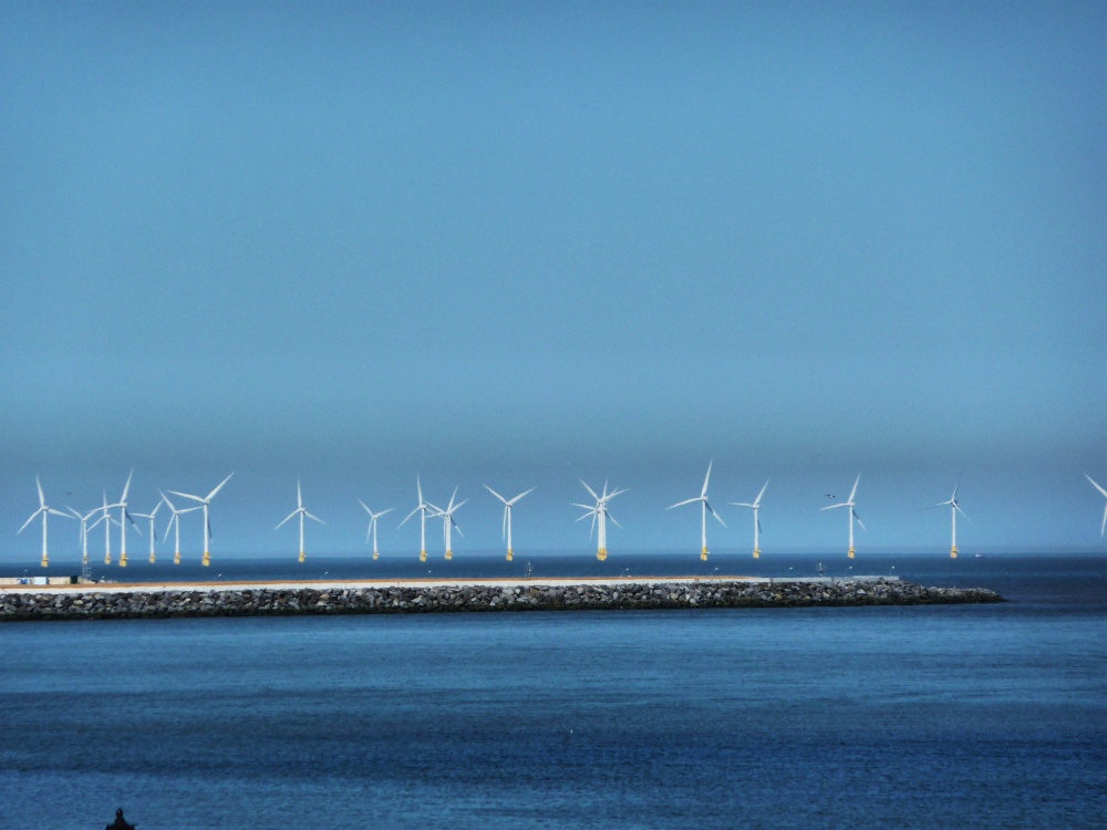 Wind Turbines on Scroby Sands off Great Yarmouth